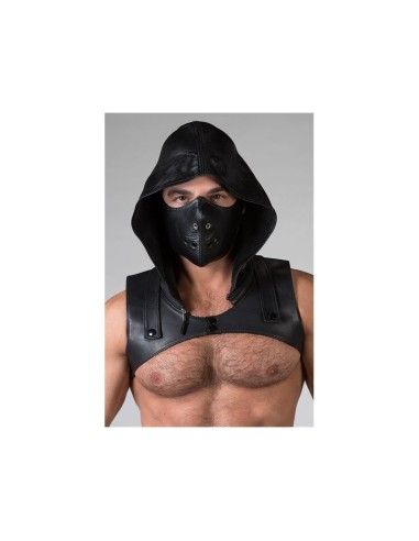 Leather Sleeveless Crop Hoodie - Medium (40-43)