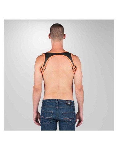 Neoprene Heckler Harness Black / Orange - Large / Extra Larg