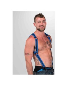 Neoprene Heckler Harness Black / Blue - Small / Medium