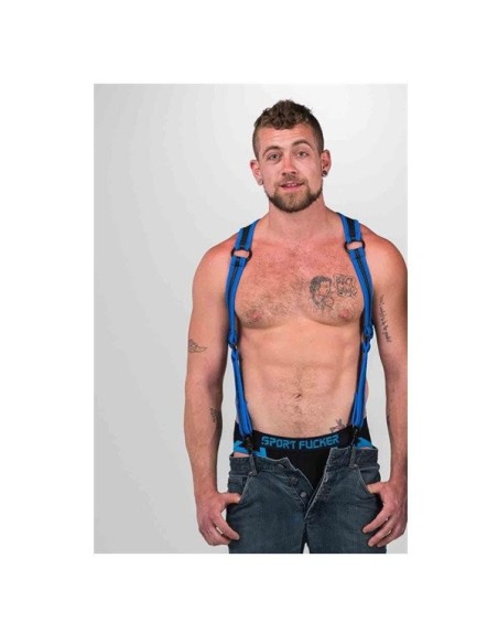 Neoprene Heckler Harness Black / Blue - Small / Medium