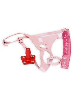 Janine's Pink Leather Ultra Harness