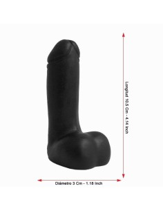 DP042 Private Benjamin Dildo Black 10.5 cm / 4.14"