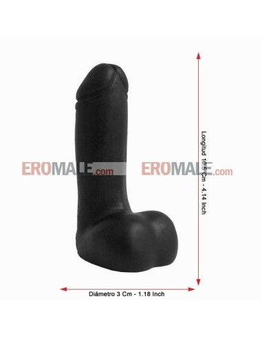 DP042 Private Benjamin Dildo Black 10.5 cm / 4.14"