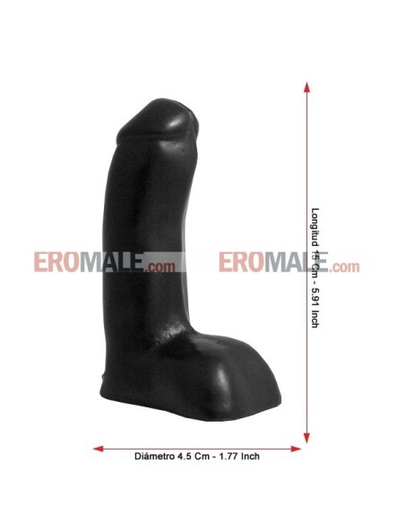 DP045 Silent Sniper Dildo Black 15 cm / 5.91"