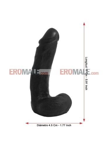 DP046 Cute Recruit Dildo Black 16 cm / 6.30"