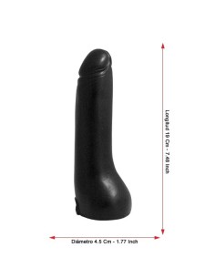 DP047 Little Lieutenant Dildo Black 19 cm / 7.48"