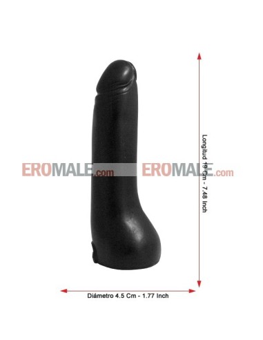 DP047 Little Lieutenant Dildo Black 19 cm / 7.48"