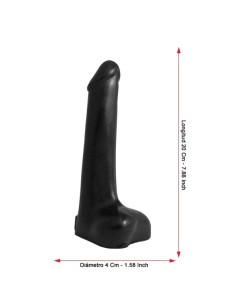 DP049 GI John Dildo Black 20 cm / 7.88"