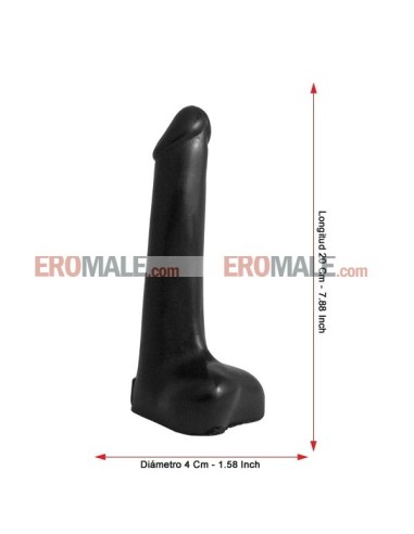 DP049 GI John Dildo Black 20 cm / 7.88"