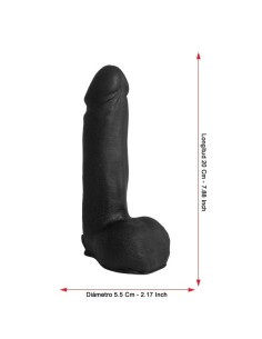 DP051 Rear-End Rookie Dildo Black 20 Cm / 7.88"