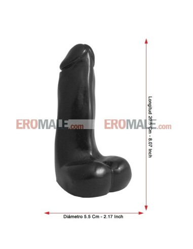 DP054 Anal Trainer Dildo Black 20.5 Cm / 8.07"