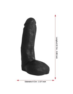 DP056 Super Trooper Dildo Black 22 Cm /8.66"