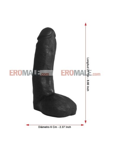 DP056 Super Trooper Dildo Black 22 Cm /8.66"