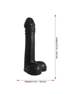 DP058 Drill Sergeant Dildo Black 24 Cm / 9.45"