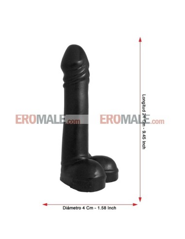 DP058 Drill Sergeant Dildo Black 24 Cm / 9.45"