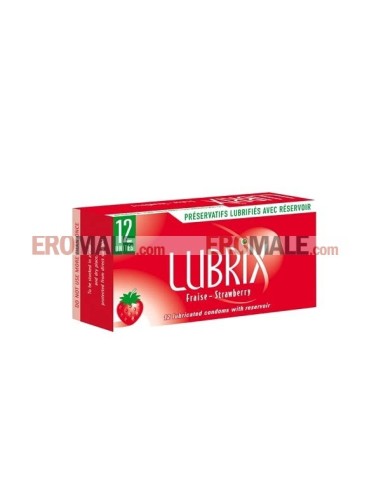 Preservativi Lubrix Fragola 12 Unità