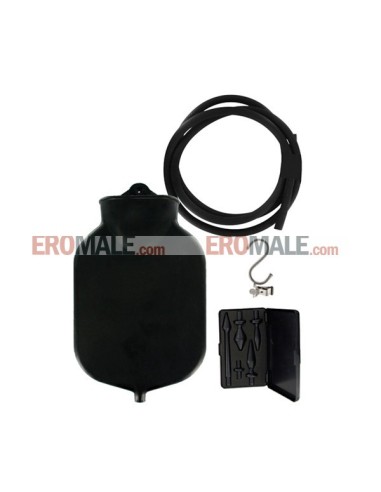 CleanStream - Premium Silicone Enema Set - Black