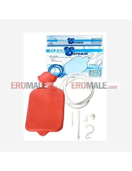 CleanStream - Premium Silicone Enema Set - Red