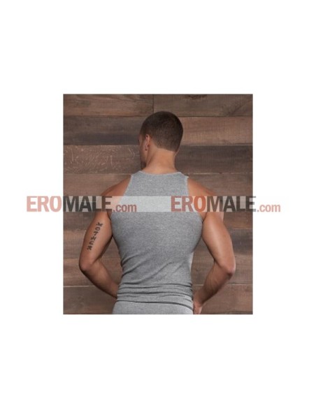 Square Neck Tank Top - Grey Heather