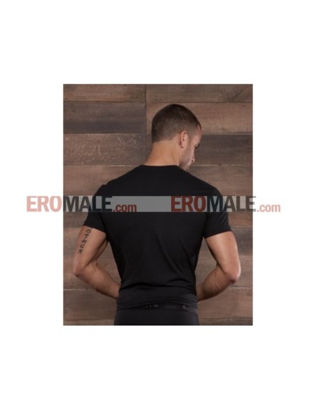 Deep V Neck Tee - Black