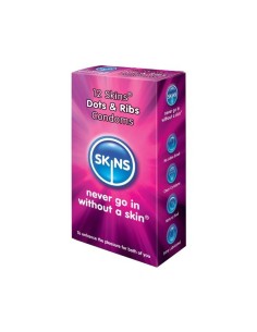 SKINS 12 Dots and Ribs Condoms