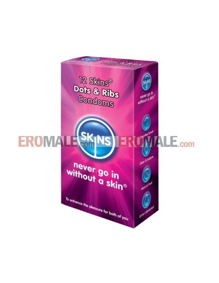 SKINS 12 Dots and Ribs Condoms