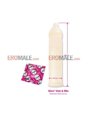 SKINS 12 Dots and Ribs Condoms