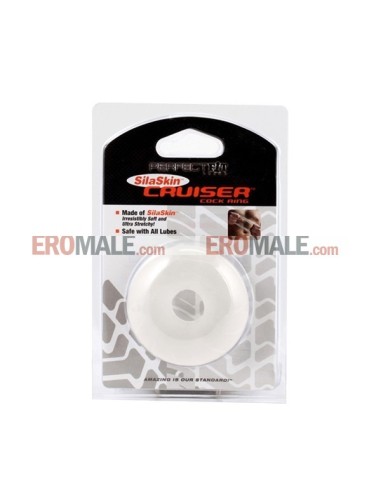 Fat Boy Silicone TPR Cruiser Cock Ring Ice Clear