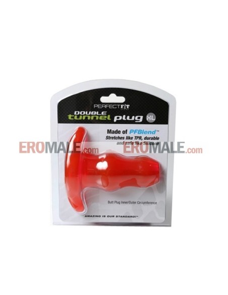 Double Tunnel Plug Medium - Red