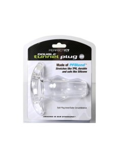 Double Tunnel Plug Large - Clear