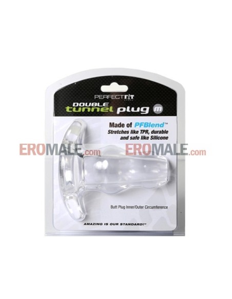 Double Tunnel Plug Large - Clear