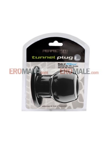 Ass Tunnel Plug Silicone TPR Large - Black