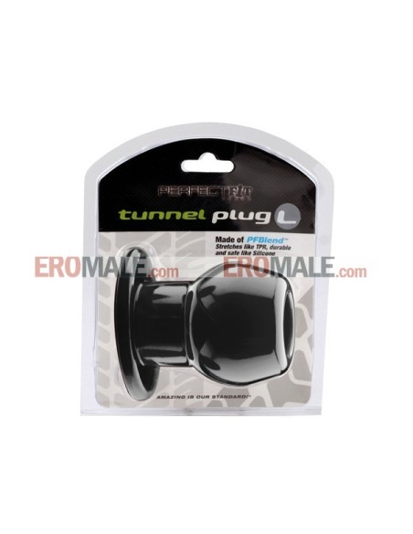 Ass Tunnel Plug Silicone TPR Large - Black