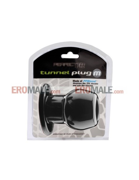 Ass Tunnel Plug Silicone TPR Medium - Black