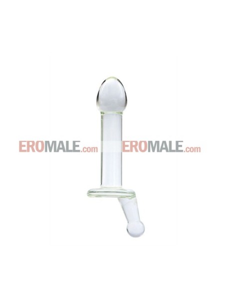 Clear Glass Penis Dong w/ Wide Neck for Viewing,17.78 cm 7"