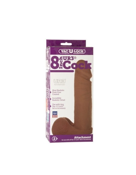 Dildo Realitic Vac-U-Lock UR3 Cock Brown 20.30 cm (8")