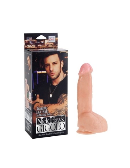 Nick Hawk Gigolo Genuine Cast Dildo with Movable Balls