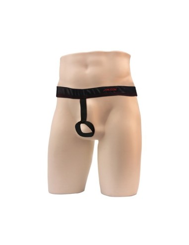 Wet Look C-Ring Jock Extra Large, Black 34/36