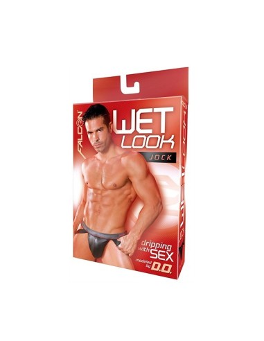 Wet Look Jock Medium, Black 30/32