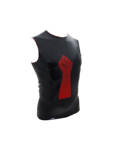 Rubber Shirts Sleeveless FIST T Red Trimming