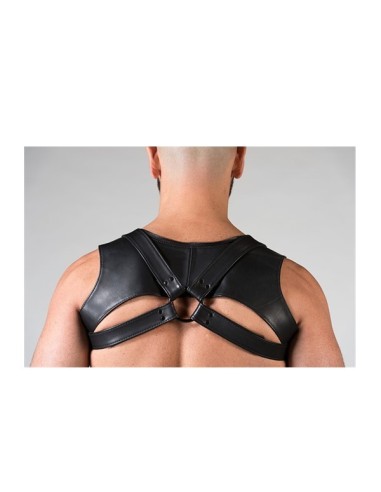 Leather Sleeveless Crop Hoodie