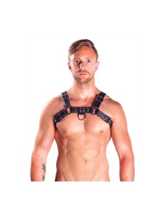 Mister B Leather Chest Harness Grey