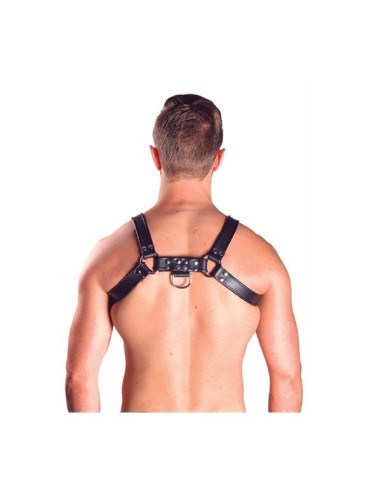 Mister B Leather Chest Harness Grey