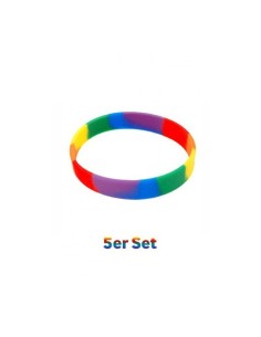 Rainbow silicone bracelet (5er Set)