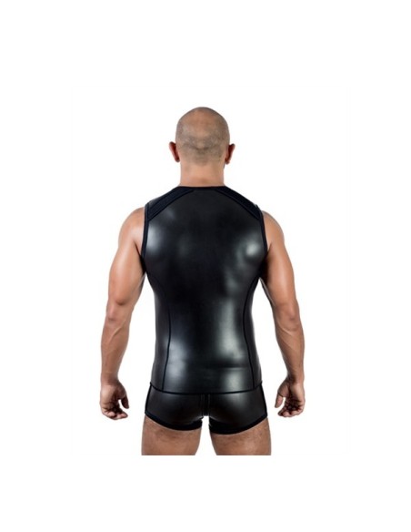 Neoprene Sleeveless T Zip Black