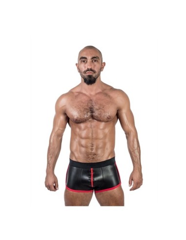 Neoprene Shorts 3 Way Full Zip Black Red