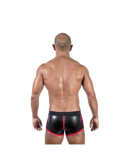 Neoprene Shorts 3 Way Full Zip Black Red