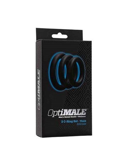 OptiMALE 3 C-Ring Set - Thick - Black