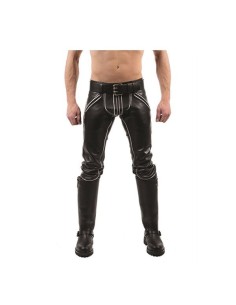 Mister B Leather FXXXer Jeans Black-White