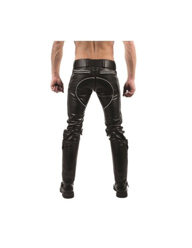 Mister B Leather FXXXer Jeans Black-White